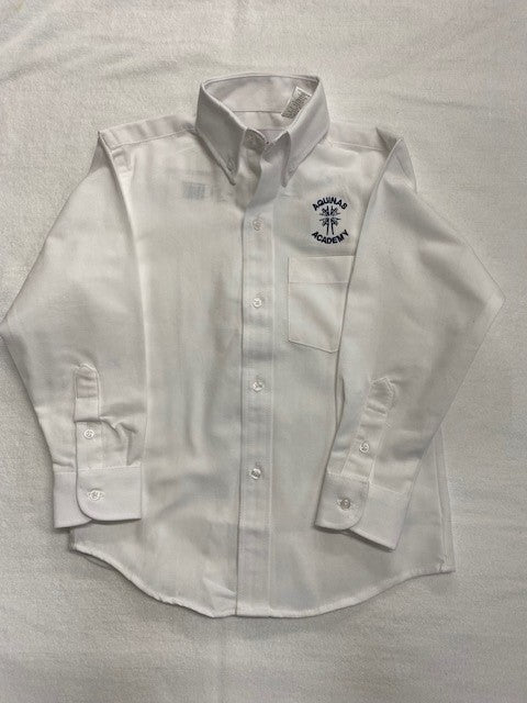 AA000a Aquinas Academy - Long Sleeve Boys Oxford Dress Shirt