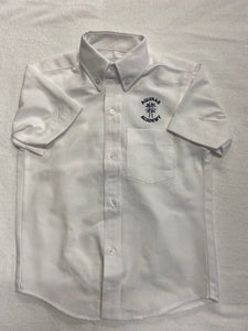 AA018.01 Aquinas Academy - Short Sleeve Girl's Oxford Dress Shirt