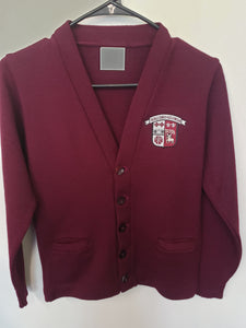 GCC035.1  GCC - V-Neck Button Cardigan - Maroon - Adult Sizes