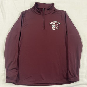 GCC00.7 GCC - Ladies Wicking Fleece 1/4 Zip - Maroon - Ladies Sizes