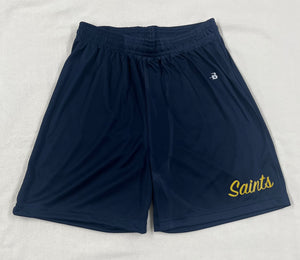 MNCS029 - Mary of Nazareth Girl's Wicking Gym Shorts - Navy - Adult Sizes