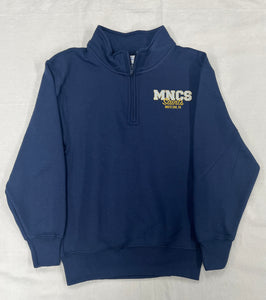 MNCS035 - Mary of Nazareth Unisex Quarter Zip Sweatshirt - Adult Sizes - Navy