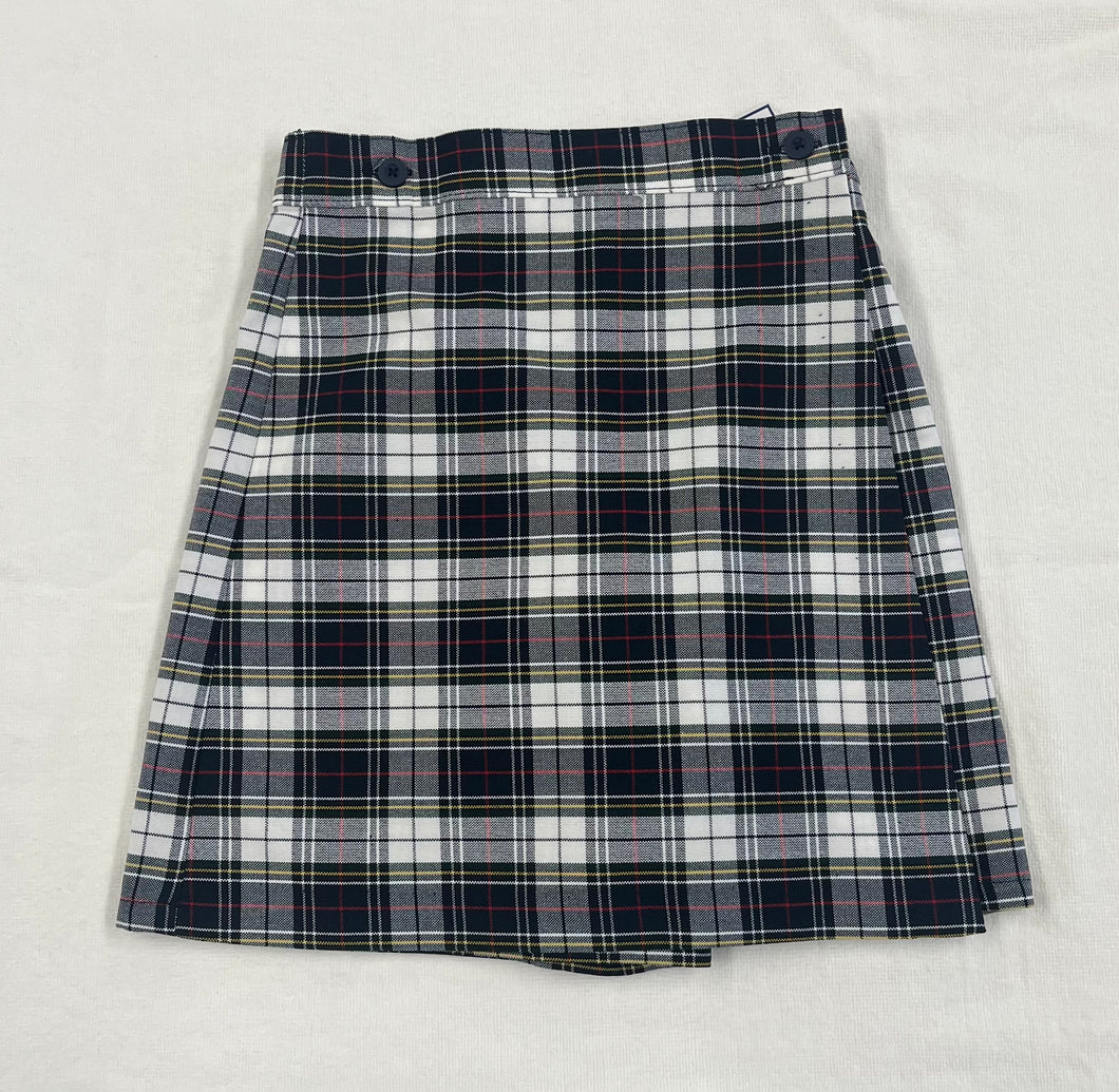 MNCS018 Mary of Nazareth Girl's Plaid Skort with Shorts - Grades 4-8