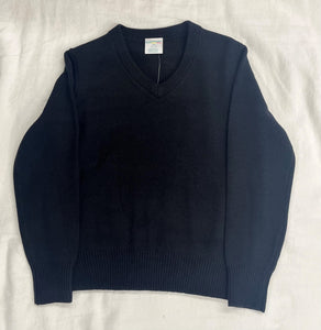 QOA020.1  Queen of Angels - V-Neck Sweater - Navy - Youth Sizes