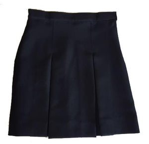 AA024 Aquinas Academy - Kick Pleat Skirt  - Navy - Youth  Plus Sizes