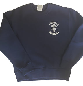 AA058 Aquinas Academy - Cotton Crewneck Sweatshirt - Navy - Adult Sizes