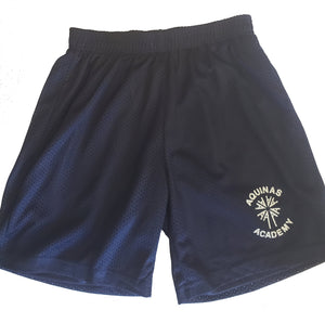 AA056 Aquinas Academy - Mesh Gym Shorts - Navy - Adult Sizes