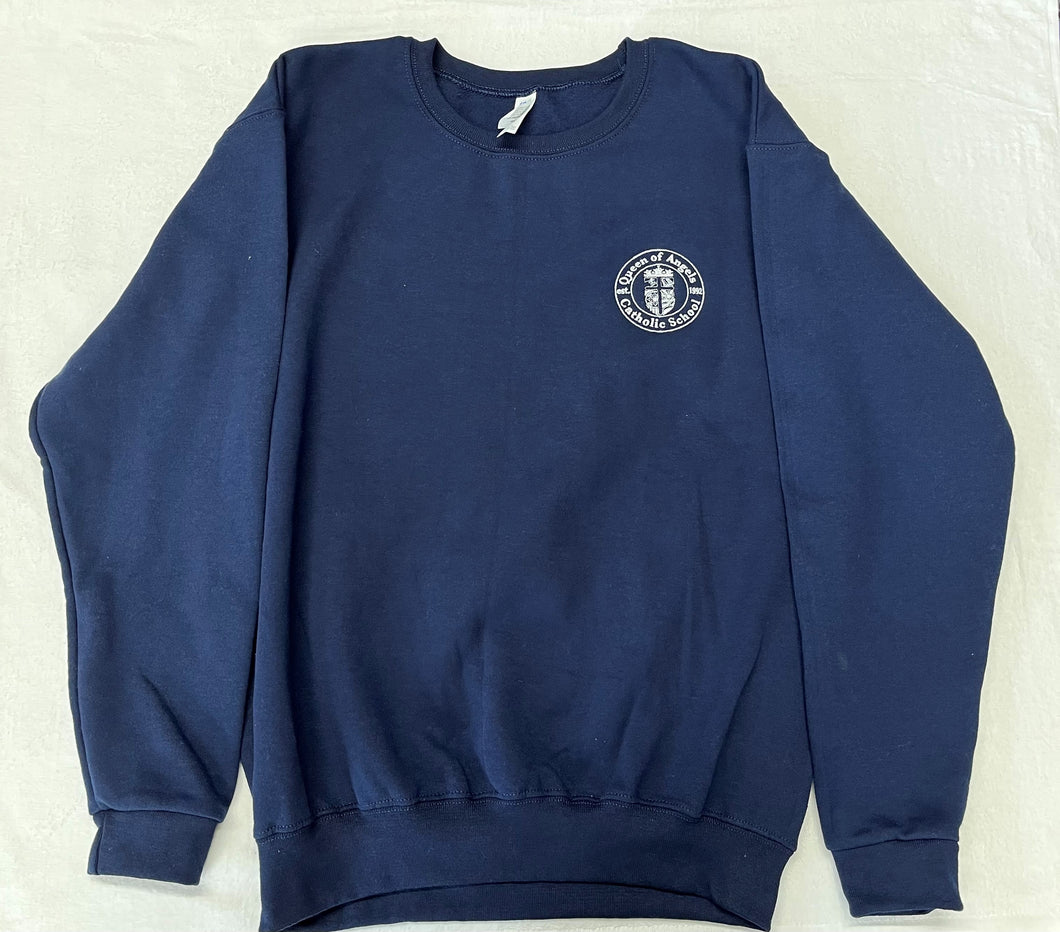 QOA105-Queen of Angels - Cotton Crewneck Sweatshirt - Navy - Adult Sizes