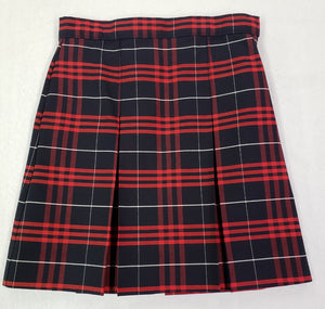 DMA029 - Divine Mercy Academy - Kick Pleat Skirt  - Plaid - Youth  Plus Sizes