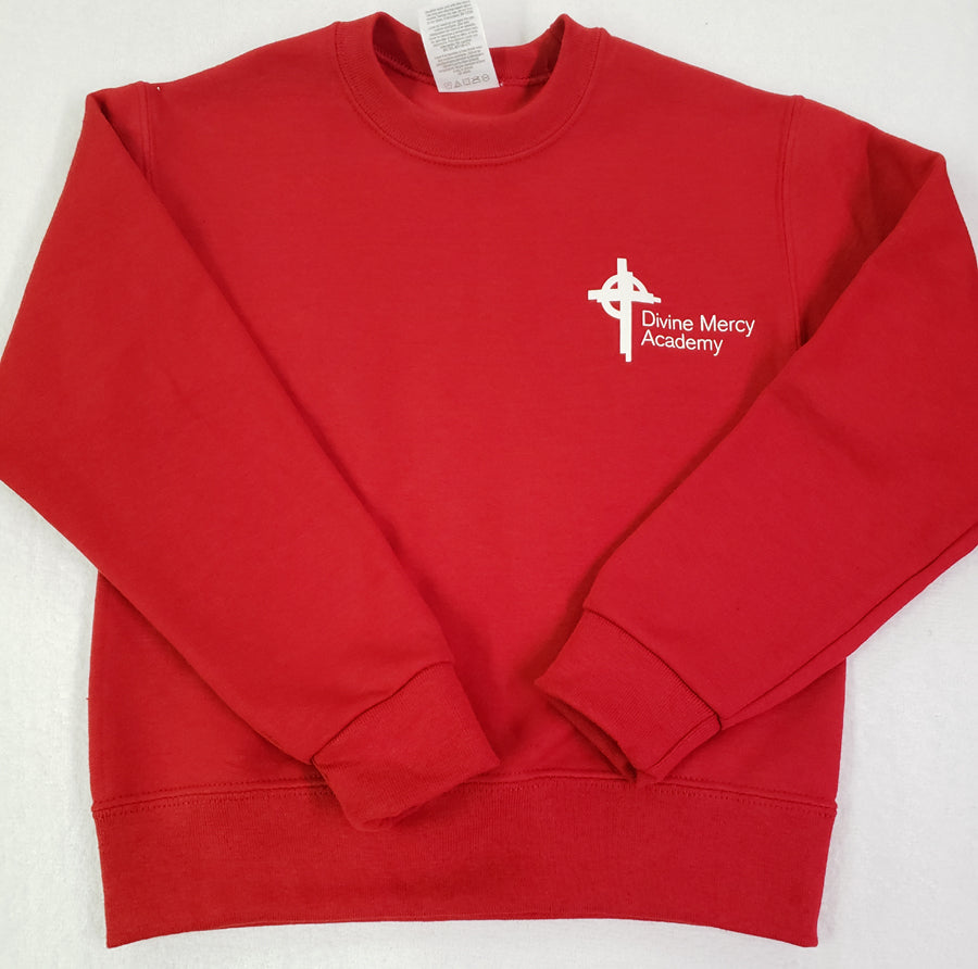 DMA064 - DMA Acaemdy - Cotton Crewneck Sweatshirt - Red - Adult Sizes