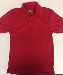 DMA004 - Divine Mercy Academy - Short Sleeve Unisex Pique Knit Polo - Red - Adult Sizes