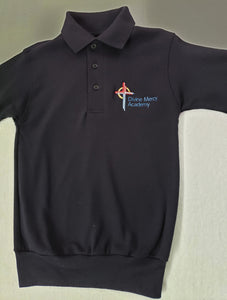 DMA011 - Divine Mercy Academy - Short Sleeve Banded Jersey Polo - Navy - Youth Sizes