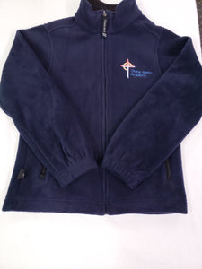 DMA022 - Divine Mercy Academy - Full Zip Fleece - Navy - Youth Sizes