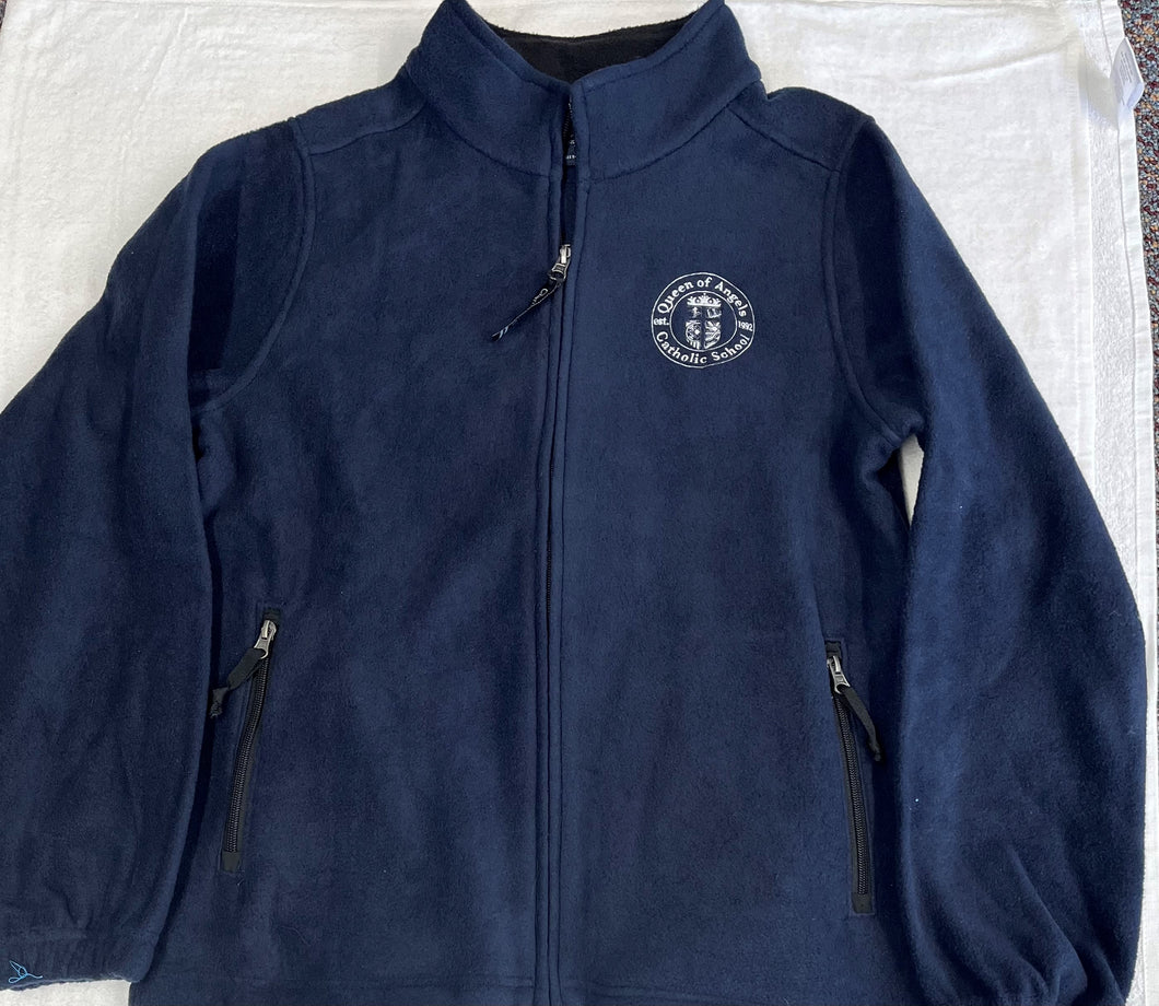 QOA022 Queen of Angels - Full Zip Fleece - Navy - Adult Sizes