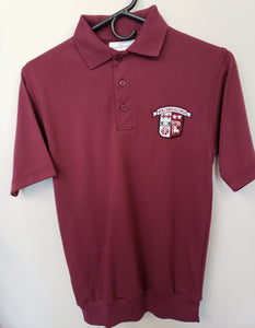 GCC020 GCC - Ladies Sr. High Short Sleeve Banded Jersey Polo -Maroon - Adult Sizes