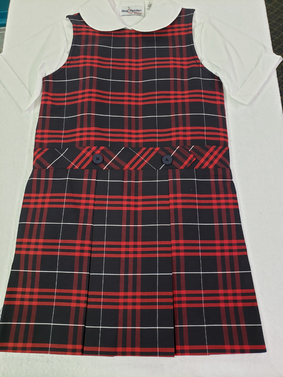 QOA026 Queen of Angels - High Neck Jumper  - Plaid - Youth Sizes
