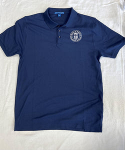 QOA002 Queen of Angels - Short Sleeve Unisex Pique Knit Polo - Navy - Adult Sizes